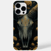 Golden Goat Skull and gold Roses Case-Mate iPhoneケース (裏面)