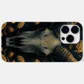 Golden Goat Skull and gold Roses Case-Mate iPhoneケース (裏面 (横))