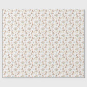 Golden Grace – Watercolor Easter Bunny Seamless ラッピングペーパー (フラット)