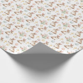 Golden Grace – Watercolor Easter Bunny Seamless ラッピングペーパー (角)