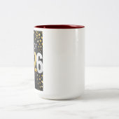 Golden Graduation Celebration Card mug ツートーンマグカップ (中央)