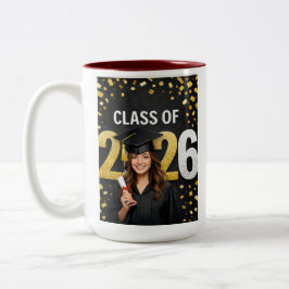 Golden Graduation Celebration Card mug ツートーンマグカップ