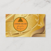 Golden Graphic Designer Business Card | Minimalist 名刺 (正面)