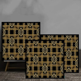 Golden Greek Key Geometric luxury texture タイル