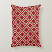 Golden grid geometric seamless pattern in oriental アクセントクッション (正面(垂直))