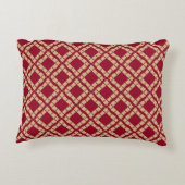 Golden grid geometric seamless pattern in oriental アクセントクッション (裏面)