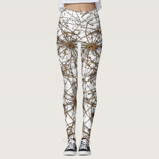 Golden Grid Leggings レギンス (正面)