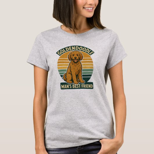 Golden Groove Festival – Retro Goldendoodle Tシャツ (正面)