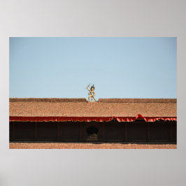 Golden Guardian, Nepal – Travel Photography Print ポスター