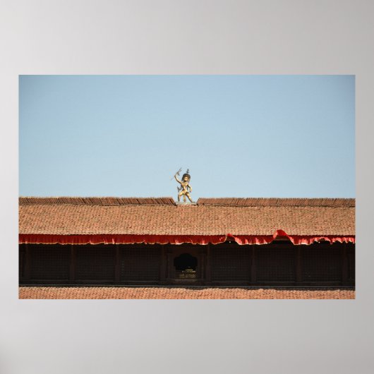 Golden Guardian, Nepal – Travel Photography Print ポスター (正面)