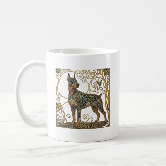 Golden Guardian: Secession Doberman Pinscher コーヒーマグカップ (左)