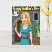 Golden Haired Moms Day Card カード (黄色い花)