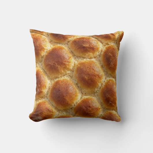 Golden Harmony – Soft & Warm Bread Texture Art クッション (正面)