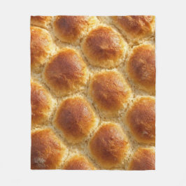 Golden Harmony – Soft & Warm Bread Texture Art フリースブランケット