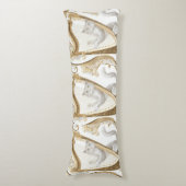 Golden Harp Cat Body Pillow – Elegant Fantasy ボディピロー (正面縦)