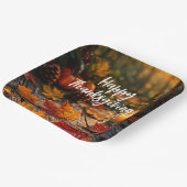 Golden Harvest Glow – Thanksgiving Greeting ペーパープレート (傾斜あり)