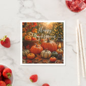 Golden Harvest Thanksgiving  スタンダードカクテルナプキン (インサイチュ)