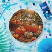 Golden Harvest Thanksgiving  ペーパープレート (パーティー)