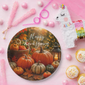 Golden Harvest Thanksgiving  ペーパープレート (パーティー)