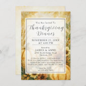 Golden Harvest Thanksgiving Invitation 招待状 (正面/裏面)