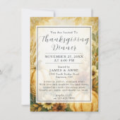 Golden Harvest Thanksgiving Invitation 招待状 (正面)