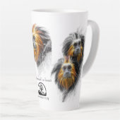 Golden-headed Lion Tamarin Mug by RSCF カフェラテマグ (右アングル)