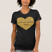 Golden Heart Era – Glitter Heart Affirmation Tシャツ (正面)