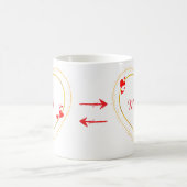 Golden Heart Minimalist Custom Coffee Mug コーヒーマグカップ (中央)