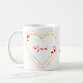Golden Heart Minimalist Custom Coffee Mug コーヒーマグカップ