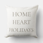 Golden Hearth Holiday Throw Pillow クッション (正面)