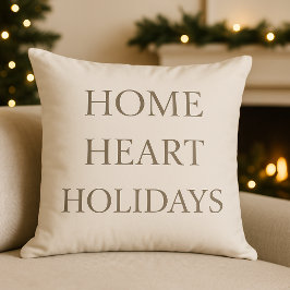 Golden Hearth Holiday Throw Pillow クッション