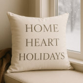 Golden Hearth Holiday Throw Pillow クッション