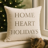 Golden Hearth Holiday Throw Pillow クッション