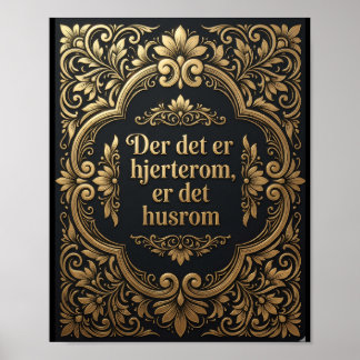  Golden Heartroom - Luxury Scandinavian Heritage  ポスター