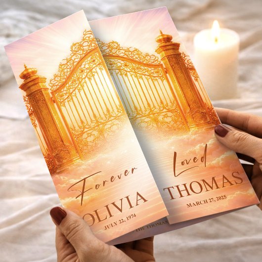 Golden Heaven Gates Celebration of Life Funeral チラシ