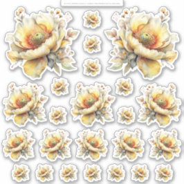 Golden Honey Fairy World – 2a - 24 Flowers Sheet シール