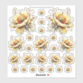 Golden Honey Fairy World – 2a - 24 Flowers Sheet シール (シート)