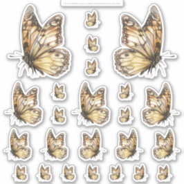 Golden Honey Fairy World – 2b - 24 Butterfly Sheet シール