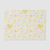 Golden Honey Watercolor Hearts & Shimmering Gold  薄葉紙 (正面)