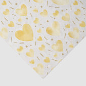 Golden Honey Watercolor Hearts & Shimmering Gold  薄葉紙 (詳細)