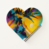 Golden Horizon – Abstract Tropical Sunset ノートブック (裏面)