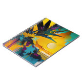 Golden Horizon – Abstract Tropical Sunset ノートブック (左側)
