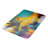 Golden Horizon – Abstract Tropical Sunset バスマット (アングル)