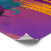 Golden Horizon – Abstract Tropical Sunset ポスター (角)