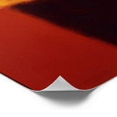 Golden Horizon Color Field Abstract Modern Wall  ポスター (角)