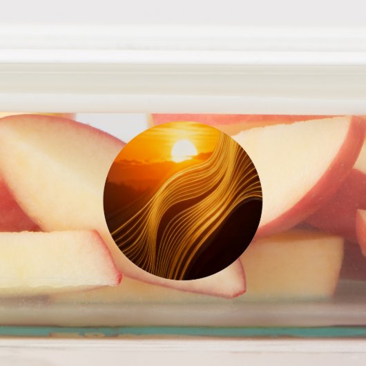 Golden Horizon — Minimalist Abstract Sticker ラベル (貼付)