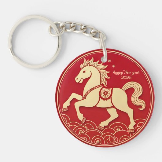 Golden Horse Red Chinese New Year 2026  キーホルダー (正面)