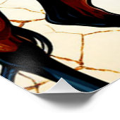 Golden Horse With Flowing Black Mane ポスター (コーナー)