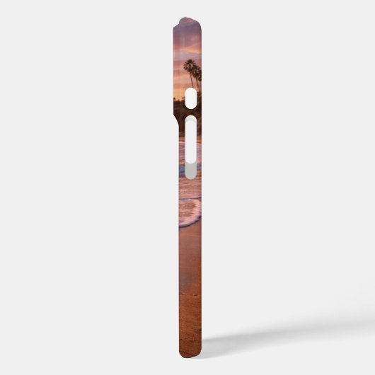 Golden Hour Beach Waves Photo Monogram iPhone Case Case-Mate iPhoneケース (裏面 / 左)