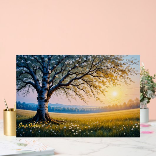 Golden Hour Birch Tree Meadow アクリルサイン (ウェディング)